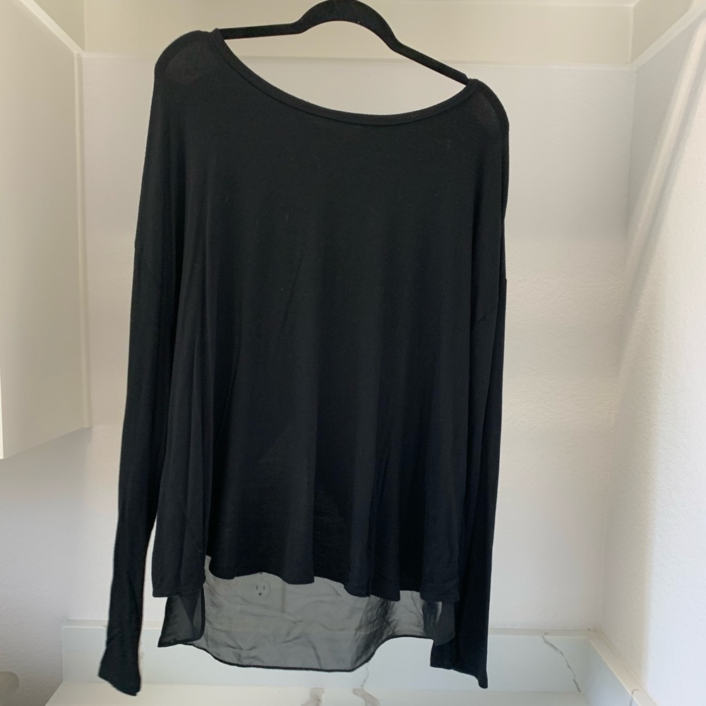 Kenneth Cole black flowy top